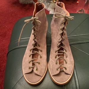 Jeffrey Campbell suede lace up shoes